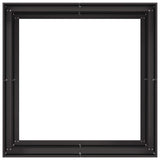 Planter Black 100x100x80 cm Steel - 45-Degree Angle
