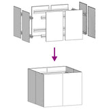 Planter Anthracite 100x100x80 cm Steel - Rear View