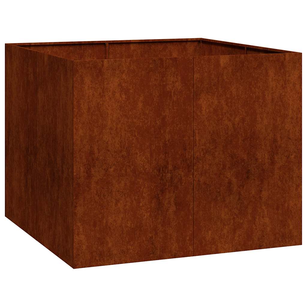 Planter Rusty 100x100x80 cm Weathering Steel