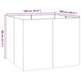 Planter Rusty 100x100x80 cm Weathering Steel - Extra Image