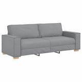 Sofa 3 pcs Light Grey 220 x 80 x 84 cm Linen-blend fabric