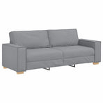 Sofa 3 pcs Light Grey Linen-blend fabric