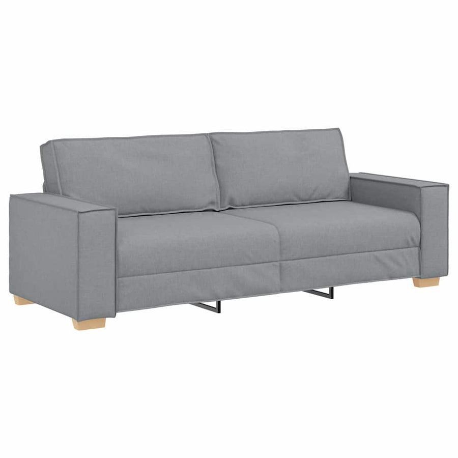 Sofa 3 pcs Light Grey Linen-blend fabric