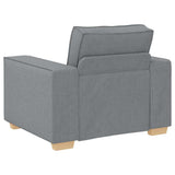 Sofa 3 pcs Light Grey 220 x 80 x 84 cm Linen-blend fabric - Close-Up Angle