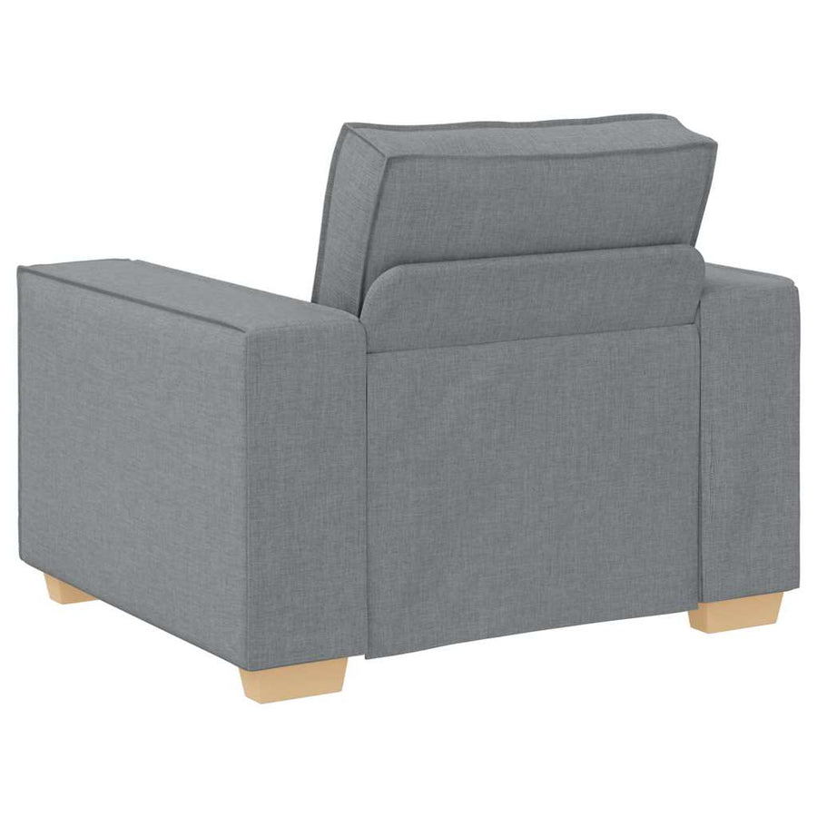 Sofa 3 pcs Light Grey Linen-blend fabric