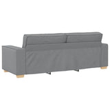 Sofa 3 pcs Light Grey 220 x 80 x 84 cm Linen-blend fabric - Extra Image