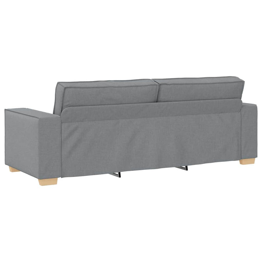 Sofa 3 pcs Light Grey Linen-blend fabric