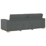 Sofa 3 pcs Dark Grey 220 x 80 x 84 cm Linen-blend fabric - Extra Image
