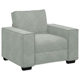 Sofa 3 pcs Light Grey 220 x 80 x 84 cm Linen-blend fabric