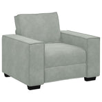 Sofa 3 pcs Light Grey Linen-blend fabric