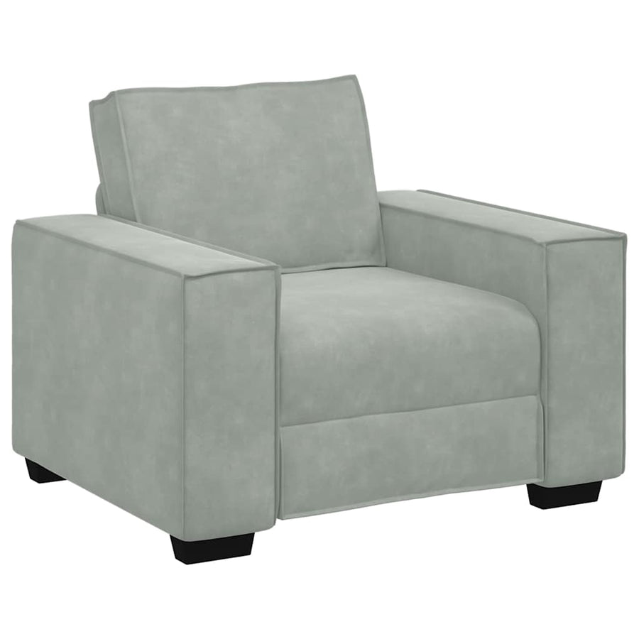 Sofa 3 pcs Light Grey Linen-blend fabric
