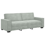 Sofa 3 pcs Light Grey Linen-blend fabric