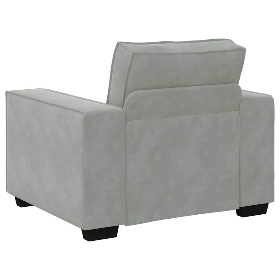 Sofa 3 pcs Light Grey Linen-blend fabric