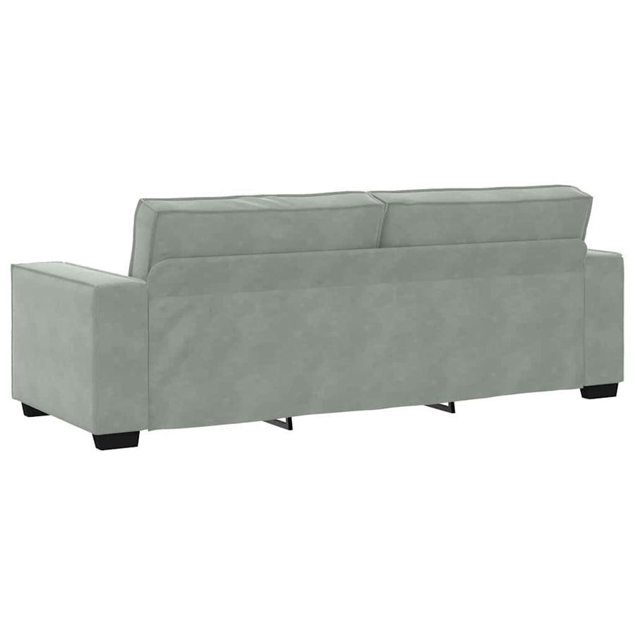 Sofa 3 pcs Light Grey Linen-blend fabric