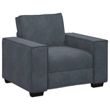 3 Piece Sofa Set with Cushions Dark Grey Velvet - Top-Down View