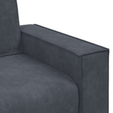 3 Piece Sofa Set with Cushions Dark Grey Velvet