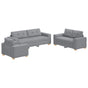 Sofa 3 pcs Light Grey Linen-blend fabric