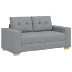 Sofa 3 pcs Light Grey Linen-blend fabric