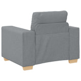 Sofa 3 pcs Light Grey 221 x 80 x 80 cm Linen-blend fabric