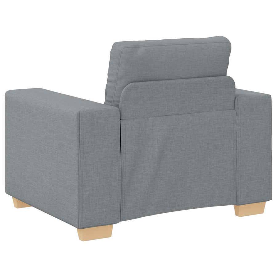 Sofa 3 pcs Light Grey Linen-blend fabric