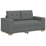 Sofa 3 pcs Dark Grey 221 x 80 x 80 cm Linen-blend fabric