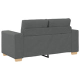 Sofa 3 pcs Dark Grey 221 x 80 x 80 cm Linen-blend fabric - Low Angle