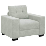 Sofa Set 3 pcs Light Grey 221 x 80 x 80 cm Velvet