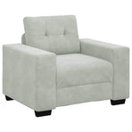 Sofa Set 3 pcs Light Grey Velvet