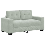 Sofa Set 3 pcs Light Grey Velvet