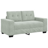 Sofa Set 3 pcs Light Grey 221 x 80 x 80 cm Velvet - 45-Degree Angle