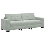 Sofa Set 3 pcs Light Grey Velvet