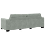 Sofa Set 3 pcs Light Grey 221 x 80 x 80 cm Velvet
