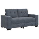 Sofa Set 3 pcs Dark Grey 221 x 80 x 80 cm Velvet