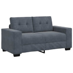 Sofa Set 3 pcs Dark Grey Velvet