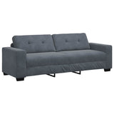Sofa Set 3 pcs Dark Grey 221 x 80 x 80 cm Velvet