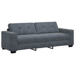 Sofa Set 3 pcs Dark Grey Velvet