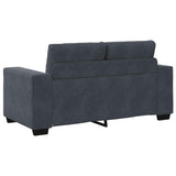 Sofa Set 3 pcs Dark Grey 221 x 80 x 80 cm Velvet