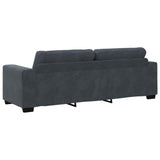 Sofa Set 3 pcs Dark Grey 221 x 80 x 80 cm Velvet