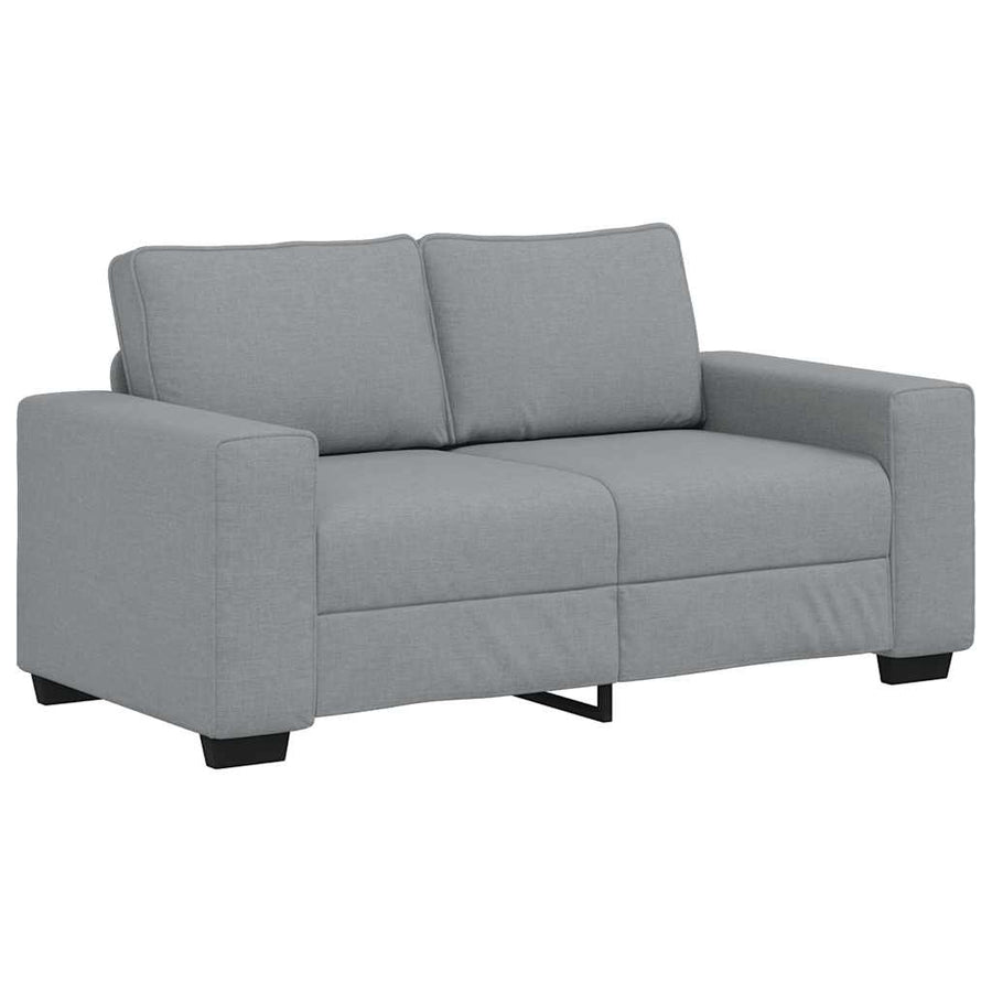 3 Piece Sofa Set with Cushions Light Grey Fabric