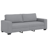 3 Piece Sofa Set with Cushions Light Grey Fabric - 45-Degree Angle