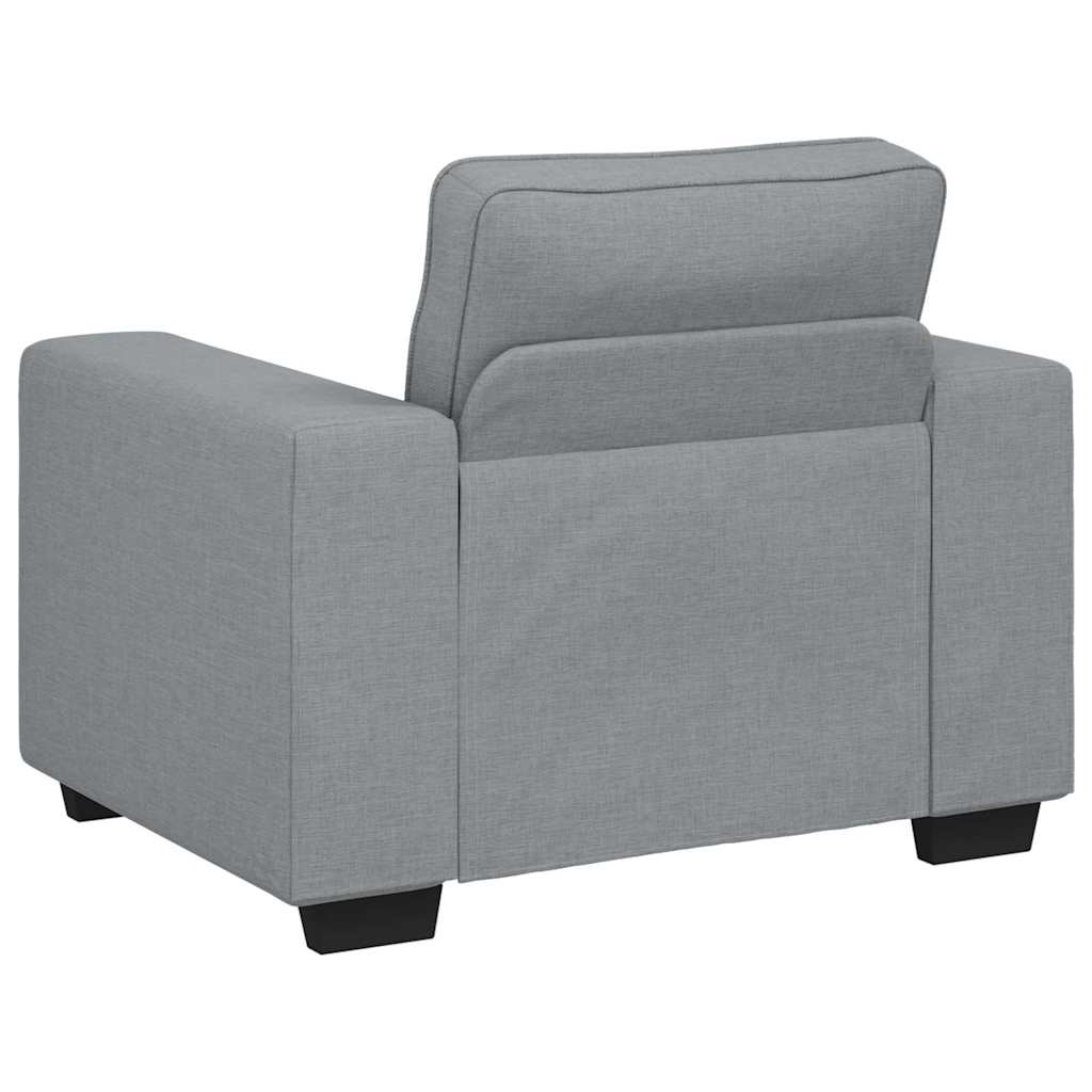 3 Piece Sofa Set with Cushions Light Grey Fabric