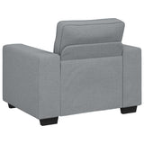 3 Piece Sofa Set with Cushions Light Grey Fabric