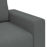 3 Piece Sofa Set with Cushions Dark Grey Fabric