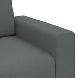 3 Piece Sofa Set with Cushions Dark Grey Fabric - Extra Image