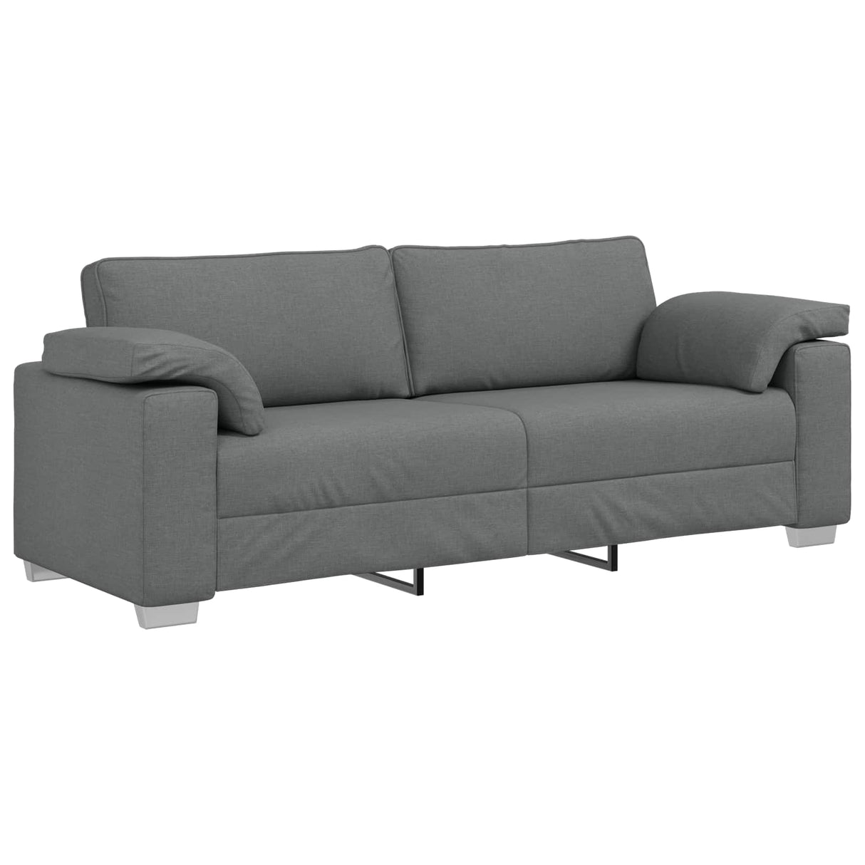 Sofa 3 pcs Dark Grey 219 x 80 x 82 cm Linen-blend fabric