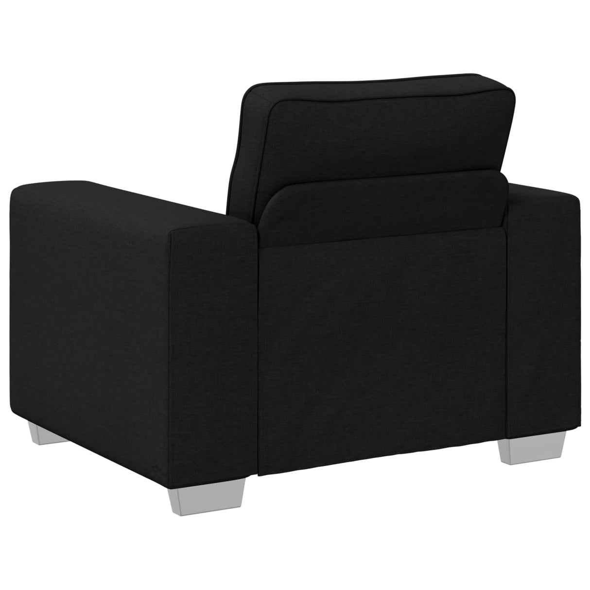 Sofa 3 pcs Black 219 x 80 x 82 cm Linen-blend fabric