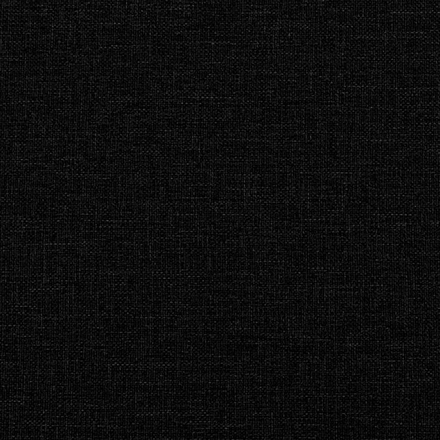 Sofa 3 pcs Black Linen-blend fabric