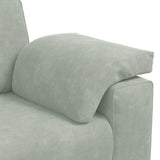 3 Piece Sofa Set with Cushions Light Grey Velvet - Extra Image