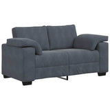 3 Piece Sofa Set with Cushions Dark Grey Velvet - 45-Degree Angle