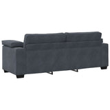 3 Piece Sofa Set with Cushions Dark Grey Velvet - Extra Image
